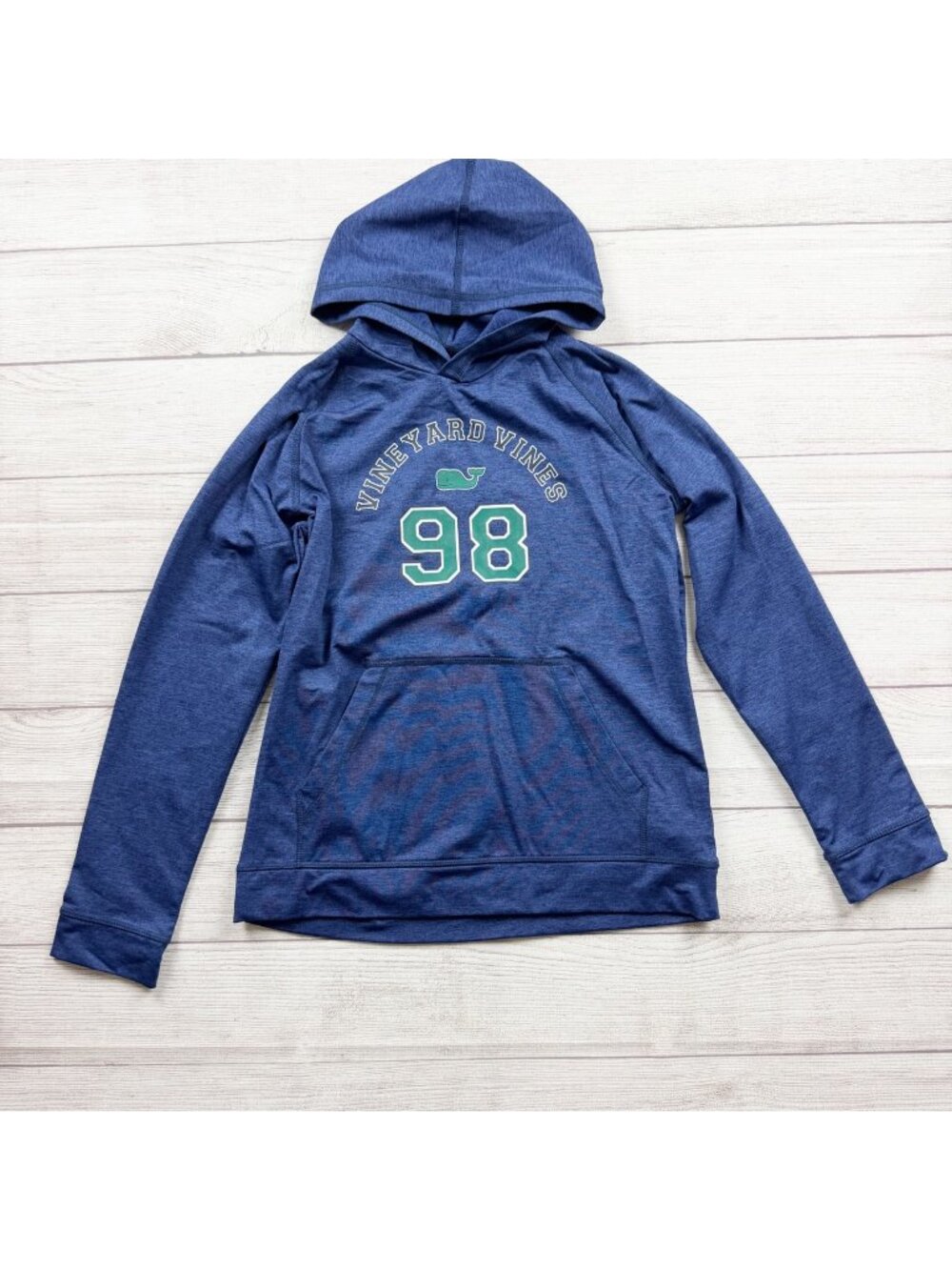 Vineyard Vines Blue Performance Hoodie Long Sleeve Pullover L 16